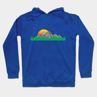 Sunset Mountains in Forest Hoodie